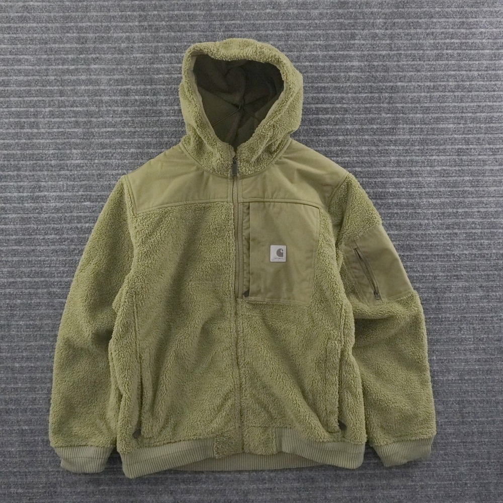Carhartt Yukon Extremes Fleece Hoodie Mens XL Olive Green Wind Fighter Jacket